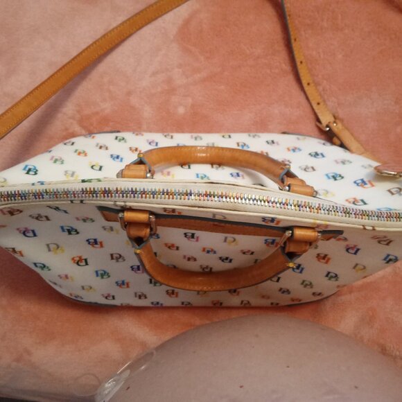 Dooney Bourke Florentine Vaccetta Monogram Satchel - Picture 3 of 5